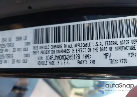 2012 Jeep Liberty Sport z USA, uszkodzony, nr VIN 1C4PJMAK0CW209128